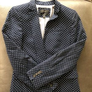 Navy polka dot blazer